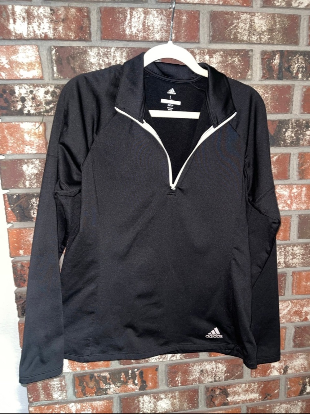Adidas quarter zip in black